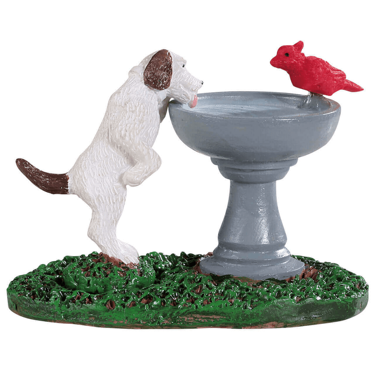 Bird Bath Dog Fountain Lemax Christmas Village Accessory Lemax Christmas Village