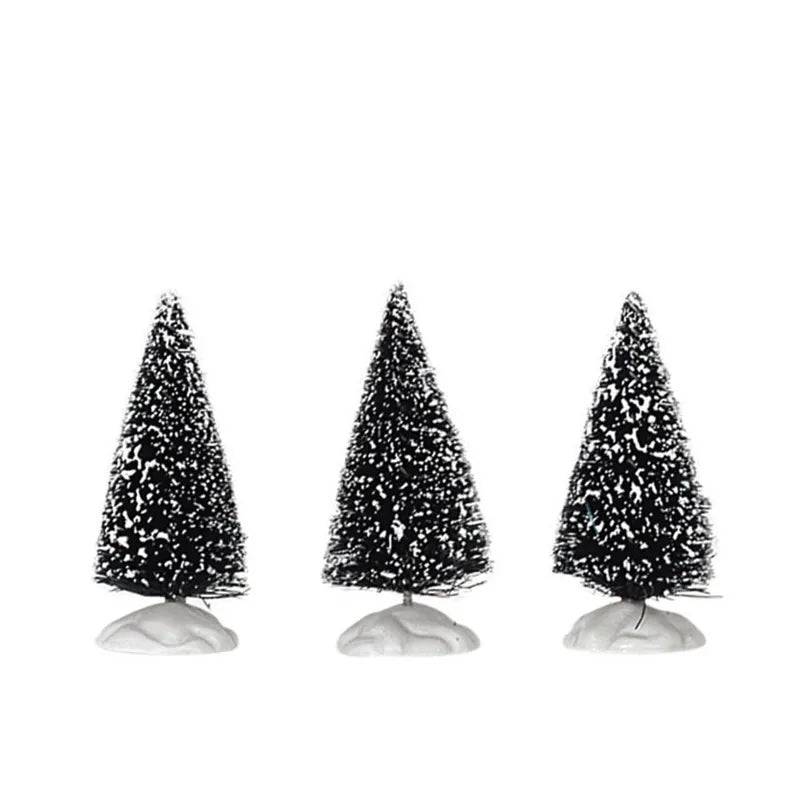 Lemax Bristle Tree, Mini, Set Of 3 Lemax Christmas Village Table Accent