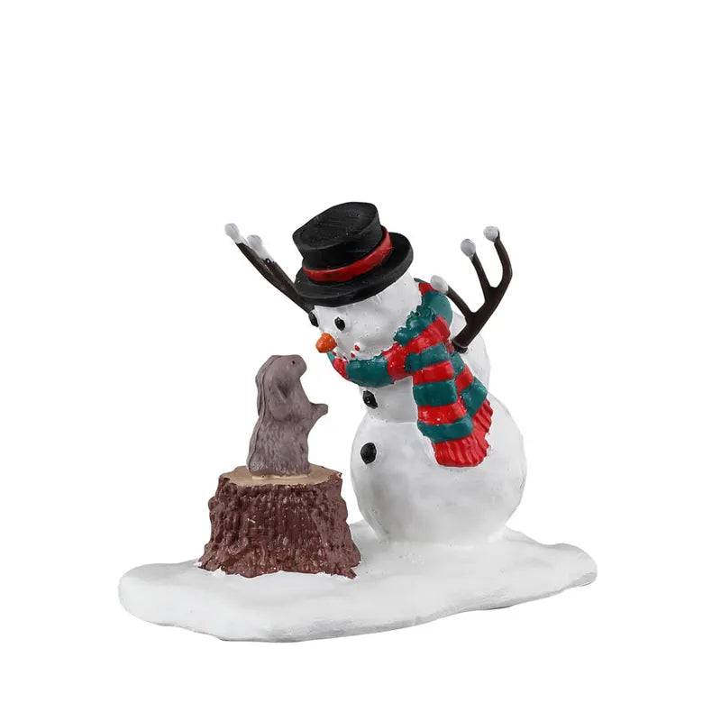 Bunny Makes A Friend Lemax Christmas Village Figurine