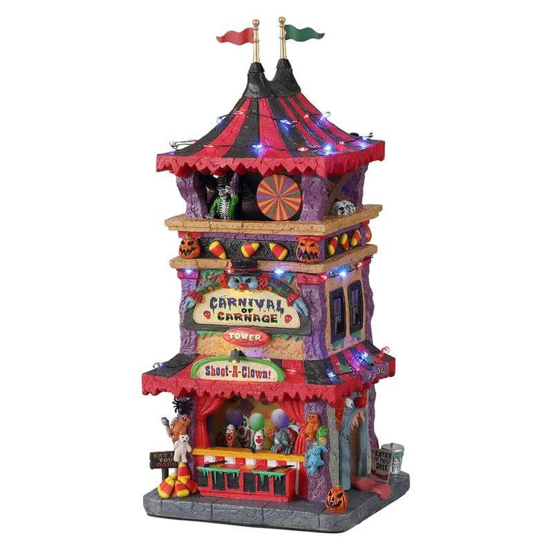 Carnival Of Carnage With 4.5V Adaptor Lemax Spooky Town Lighted Building