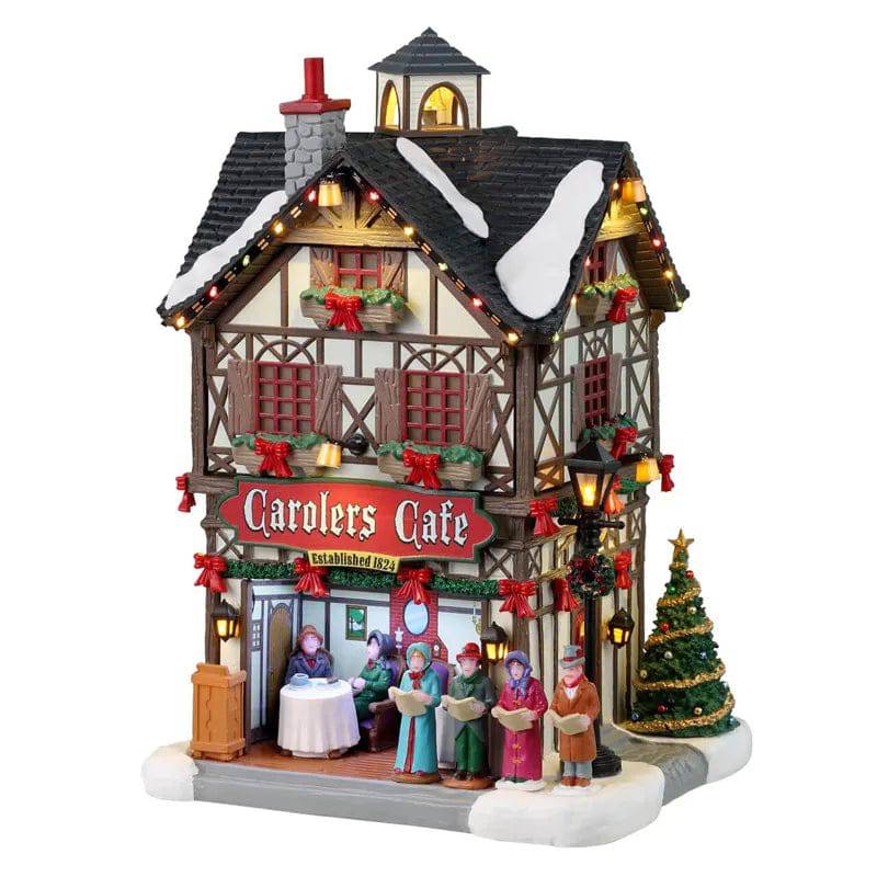 Carolers Cafe Lemax Christmas Village Lighted Building