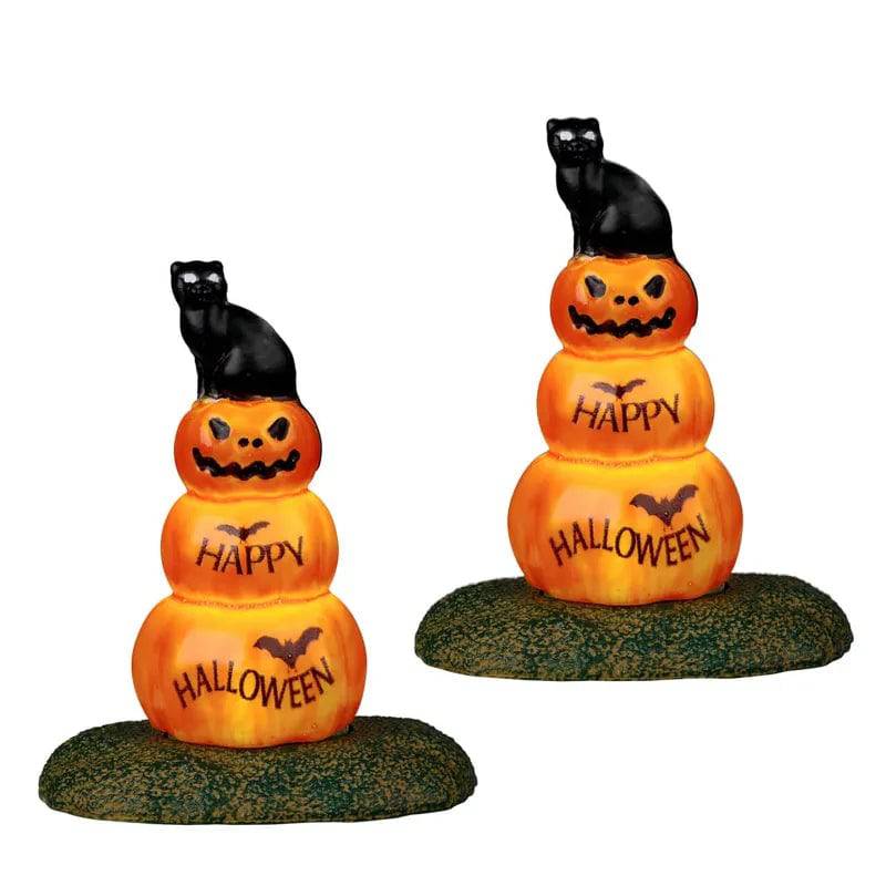 Cat And Pumpkin Set Of 2 B/O (4.5V) Lemax