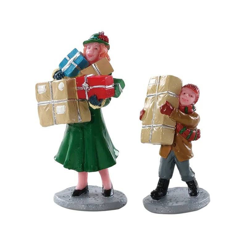 Christmas Rush Set of 2 Lemax Christmas Village Figurine Lemax