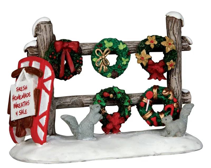 Christmas Wreaths 4 Sale Lemax Christmas Village Accessory