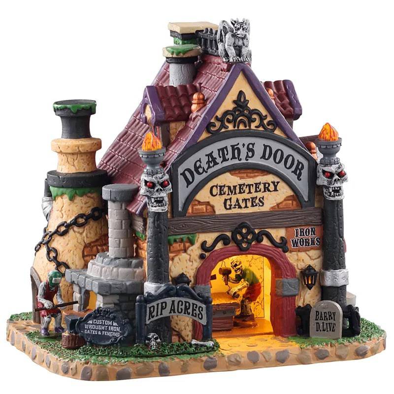 Death's Door Cemetery Gates Lemax Spooky Town Illuminated Building Lemax Spooky Town