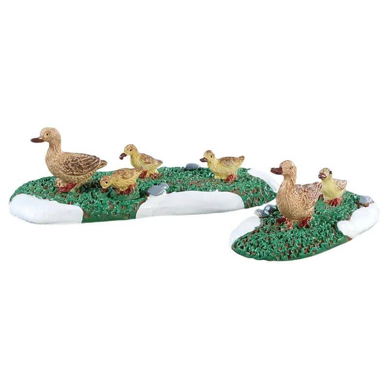 Ducks Set Of 2 Lemax Christmas Village Figurine Lemax