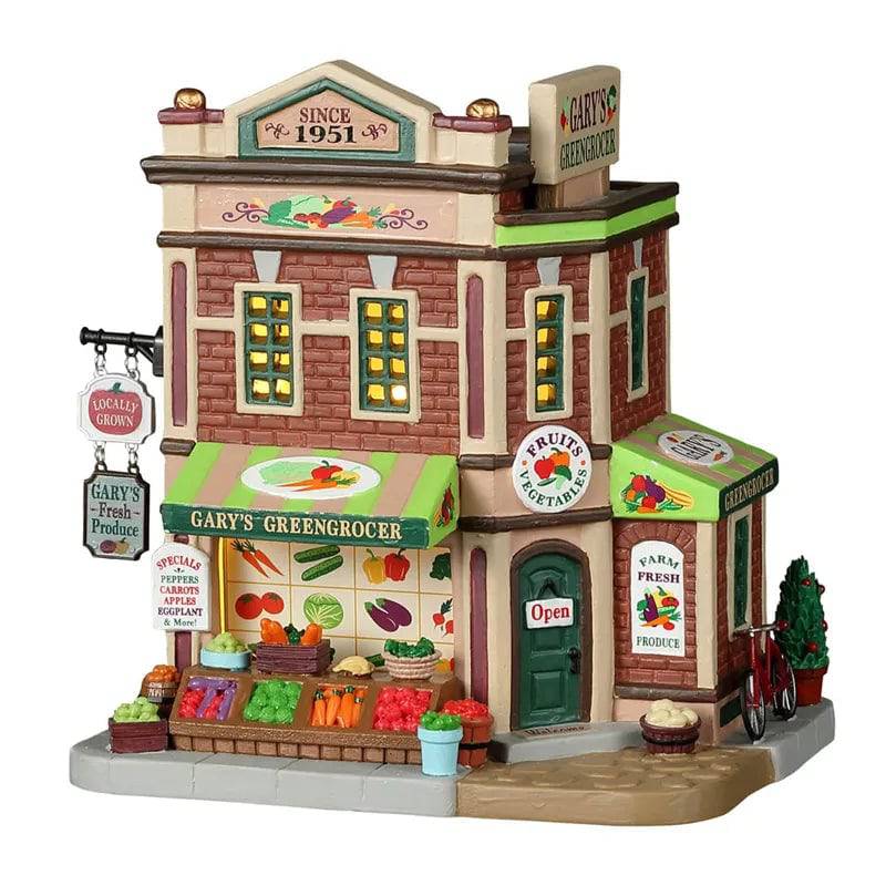 Gary'S Greengrocer Lemax Christmas Village Lighted Building