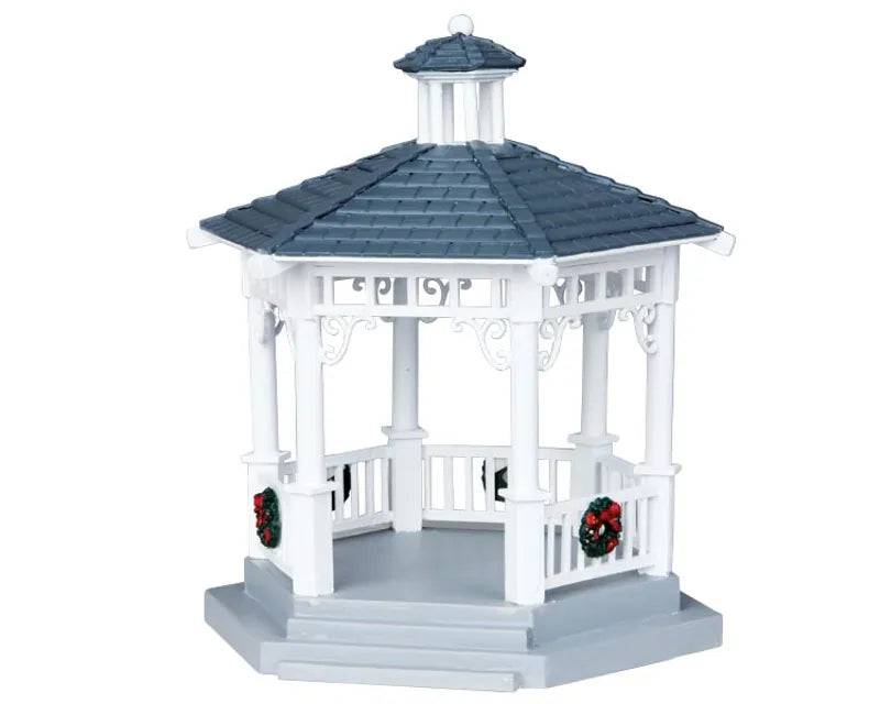 Gazebo With Decorations 6pcs Lemax Christmas Village Accessory