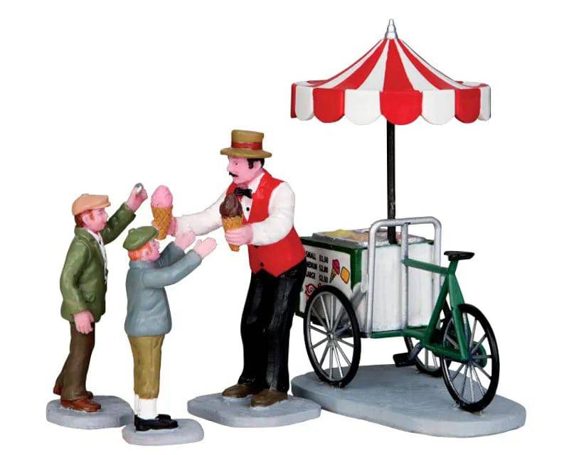 Gelato Cart Set Of 4 Lemax Christmas Village Figurine Lemax