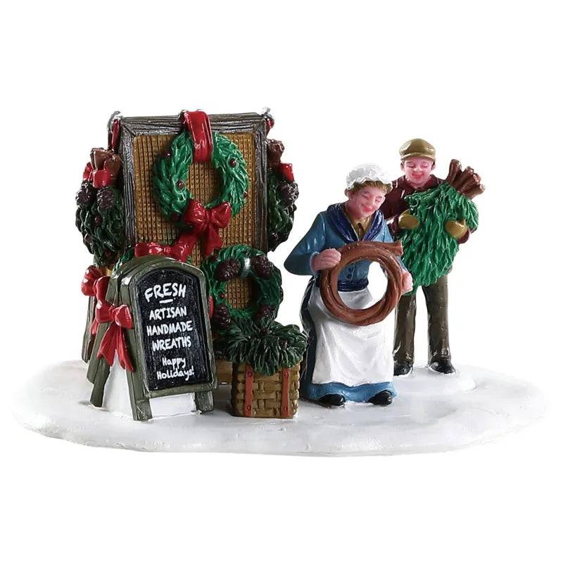 Handmade Wreaths Lemax Christmas Village Table Accent