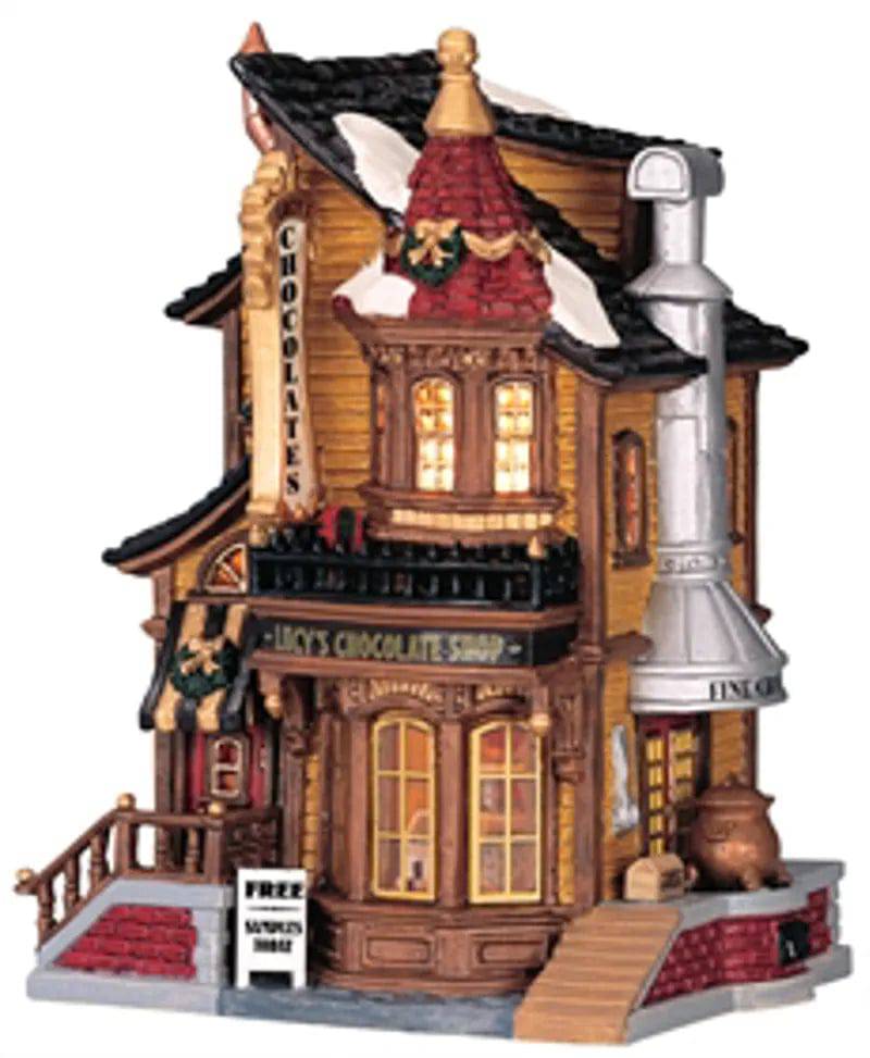 Lucys Chocolate Shop Lemax Christmas Village Lighted Building