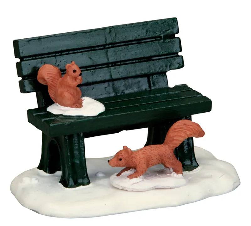 Park Bench In Winter Lemax Christmas Village Figurine Lemax