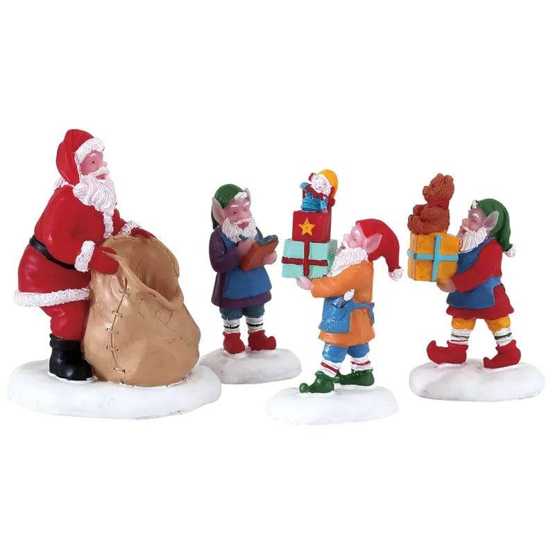 Present Procession Set of 4 Lemax Christmas Village Figurine