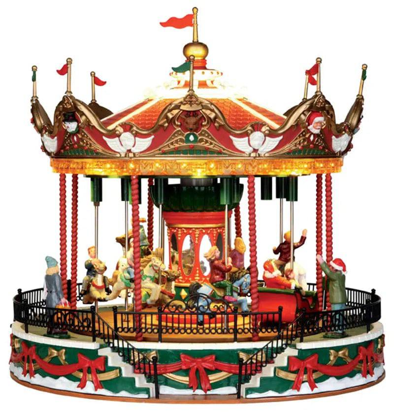 Santa Carousel Lemax Christmas Village Sights and Sounds Lemax