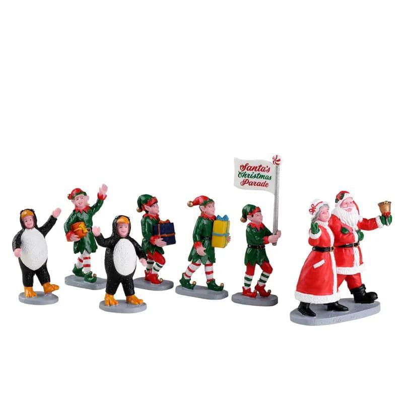 Santa's Elf Parade Set Of 7 Lemax Christmas Village Table Accent Lemax