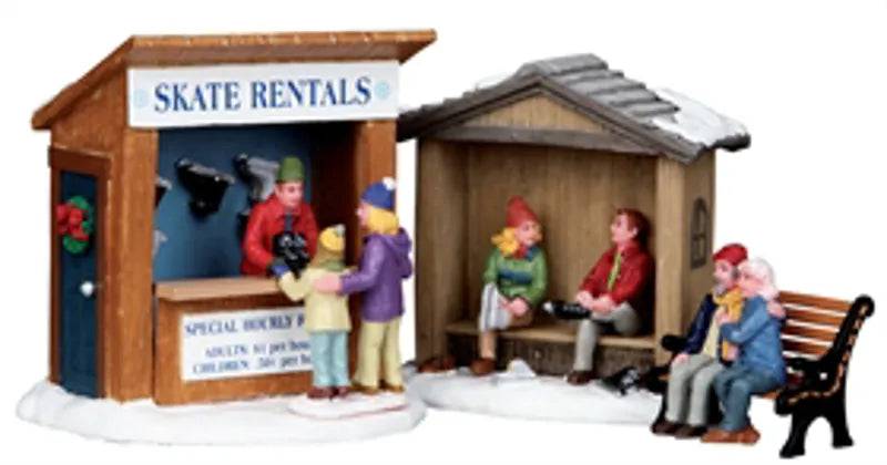 Skate Rentals 3pcs Lemax Christmas Village Table Accent Lemax