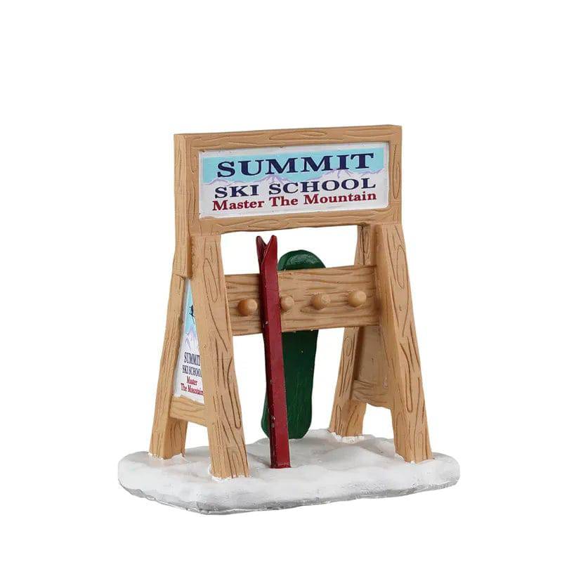 Ski Rack Sign Lemax Christmas Village Accessory Lemax
