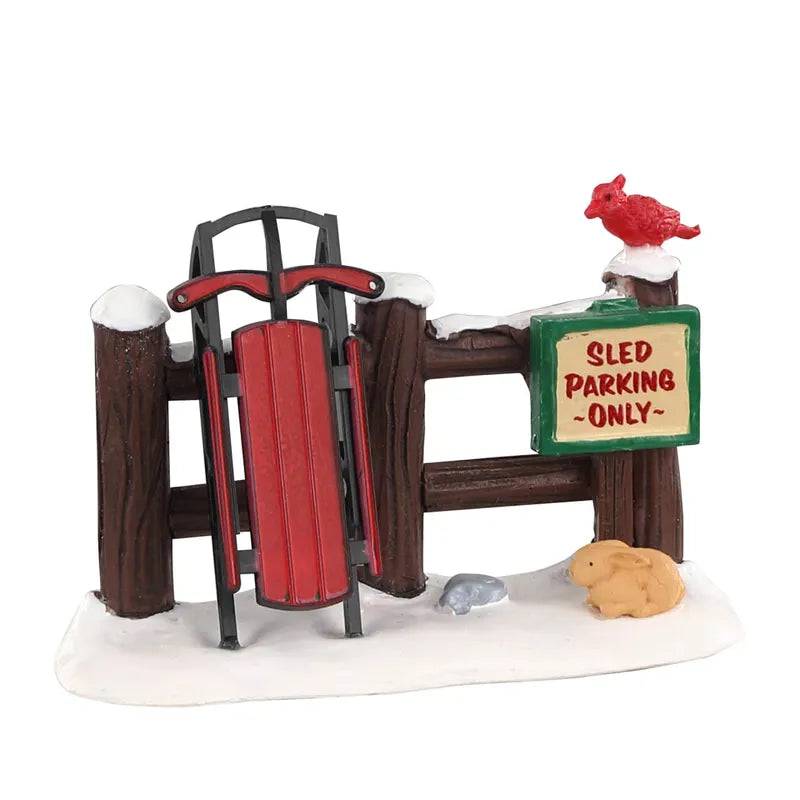 Sled Parking Only Lemax Christmas Village Accessory