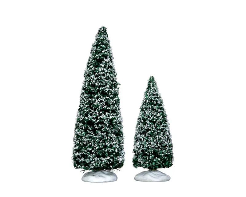 Snowy Juniper Tree Medium and Small Lemax Christmas Village Accessory Lemax