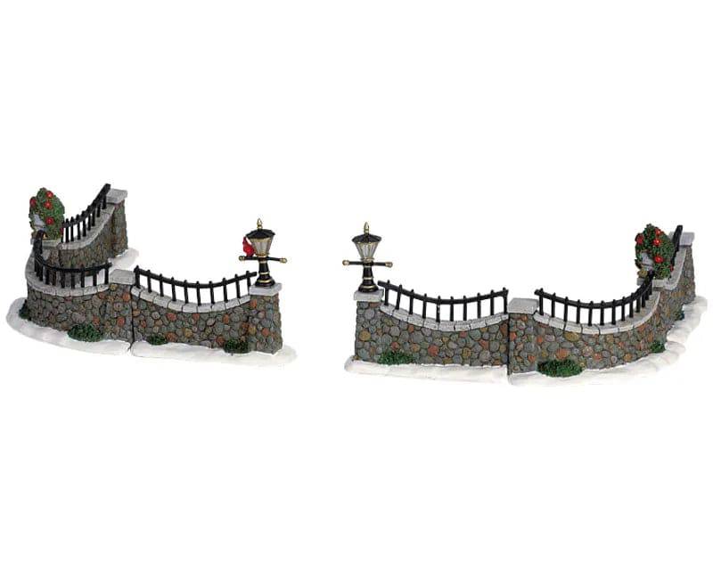 Stone Wall Lemax Christmas Village Accessory Lemax