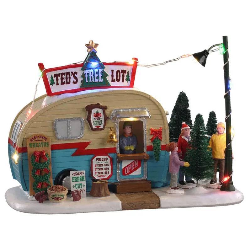 Ted's Tree Lot B/O 4.5V Lemax Christmas Village Table Accent