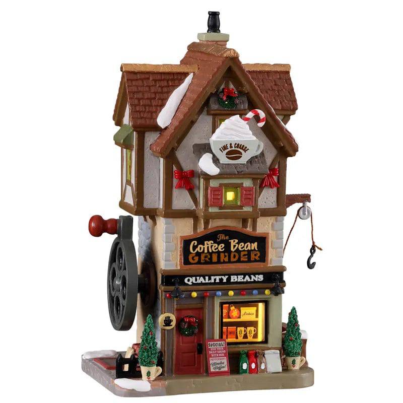 The Coffee Bean Grinder B/O LED Lemax Christmas Village Lighted Building