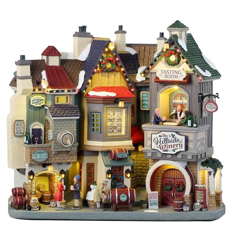 The Hillside Winery Lemax Christmas Village Illuminated Facade