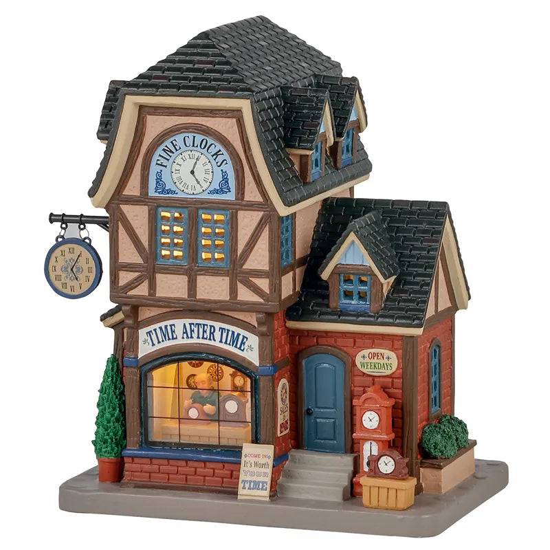 Time After Time B/O LED Lemax Christmas Village Lighted Building