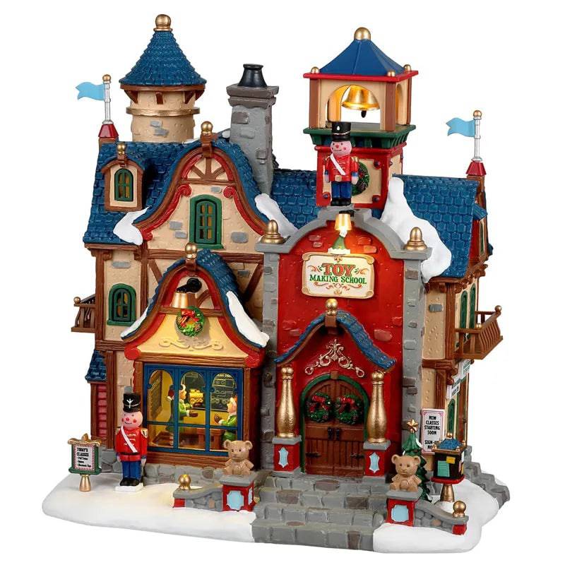 Toy Making School Lemax Christmas Village Illuminated Building Lemax