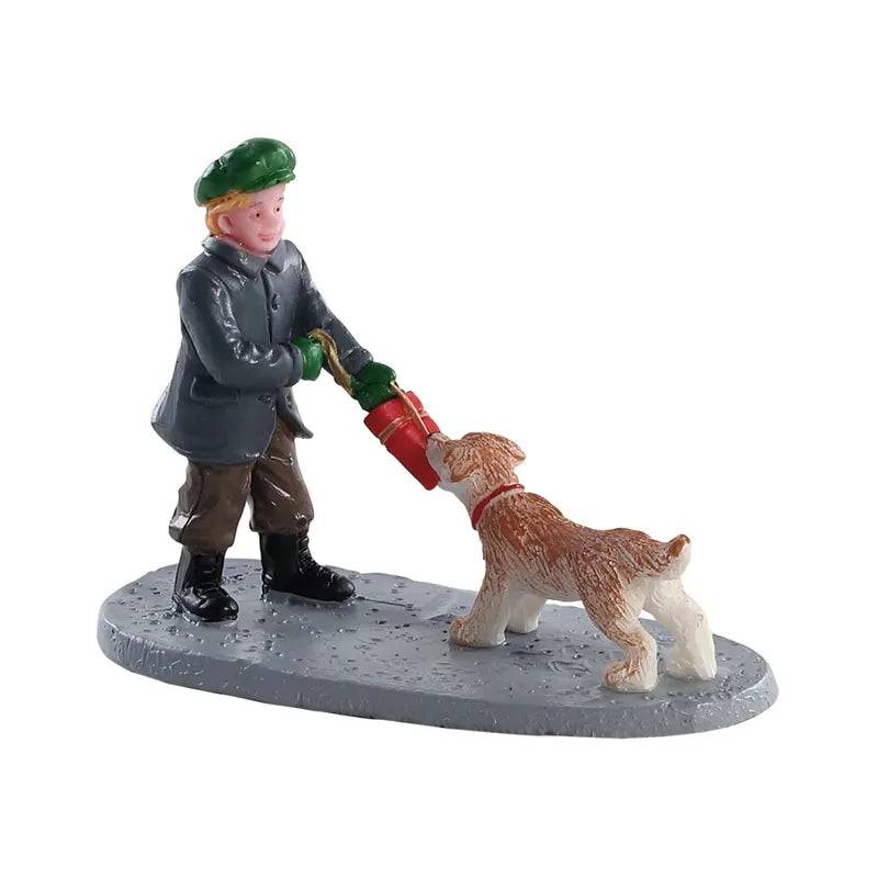 Tug of War Lemax Christmas Village Figurine
