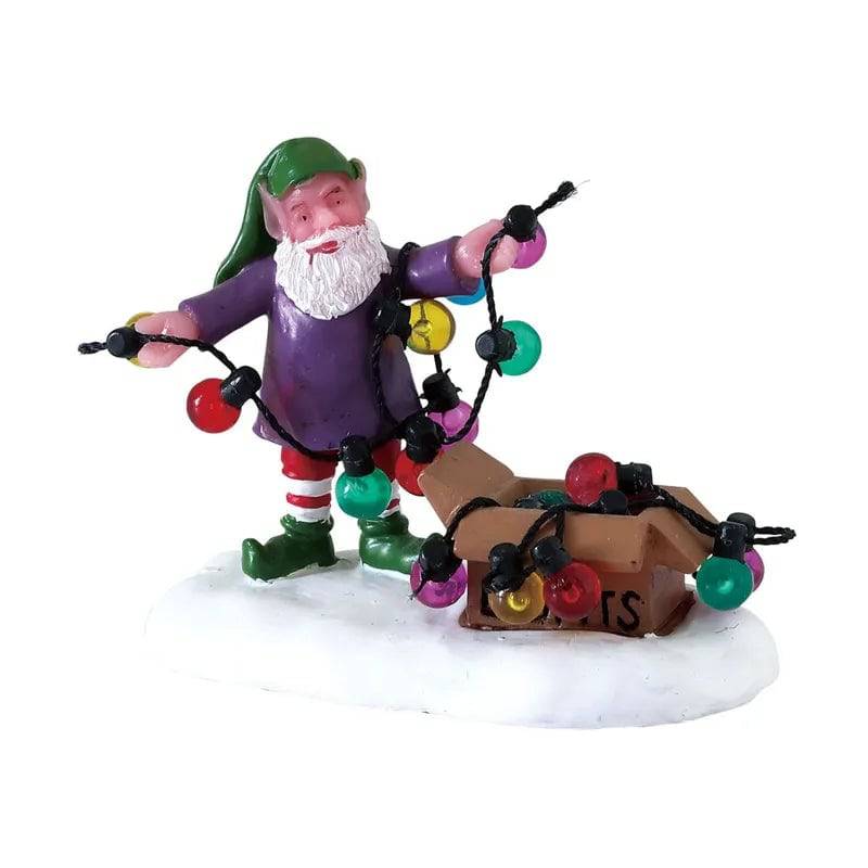 Untangling The Lights Lemax Christmas Village Figurine Lemax
