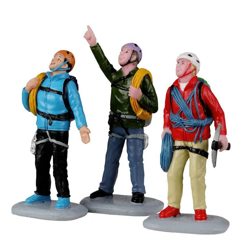 Vertical Mountain Climbers Set Of 3 Lemax Christmas Village Figurine