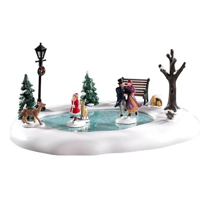 Victorian Skaters Lemax Christmas Village Table Accent