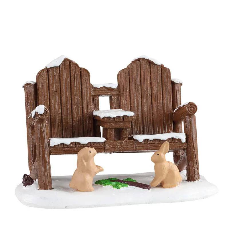 Winter Adirondack Lemax Christmas Village Accessory