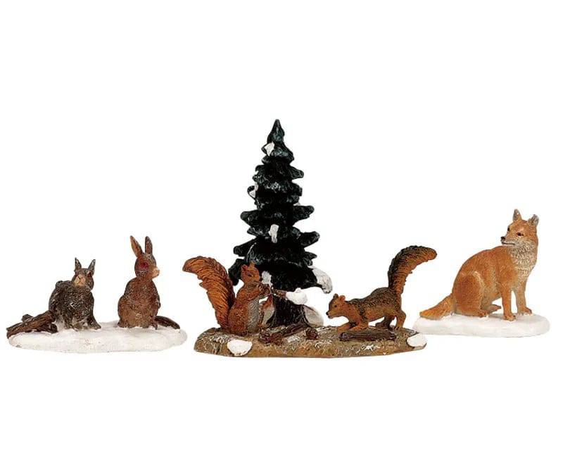Woodland Animals Set of 4 Lemax Christmas Village Figurine Lemax