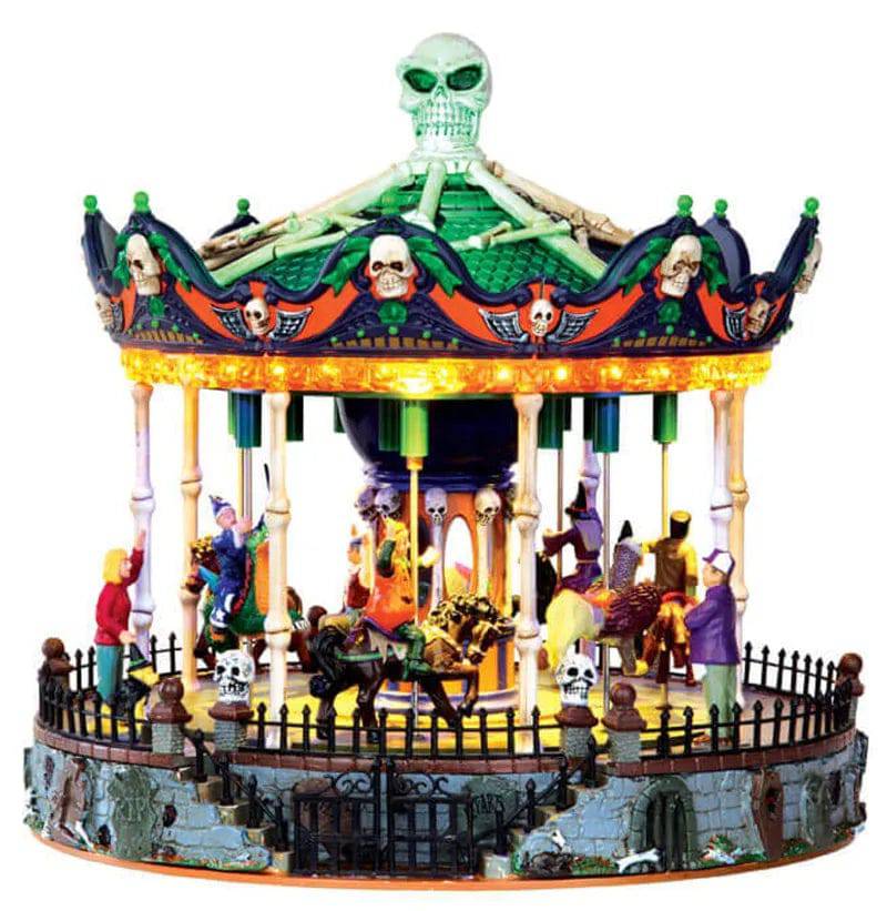 Scary-Go-Round With 4.5V Adaptor Lemax Spooky Town Sights and Sounds Lemax