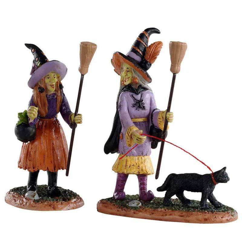 Witches Night Out Set Of 2 Lemax Spooky Town Figurine Lemax