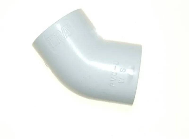 White 45 degree elbow for 1 inch bore PVC-U pipe