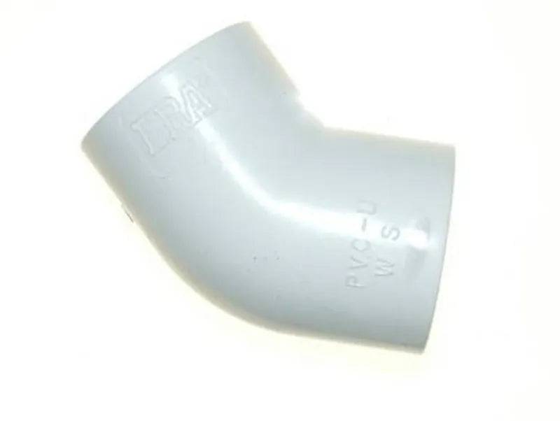 White 45 degree elbow for 2 inch bore PVC-U pipe