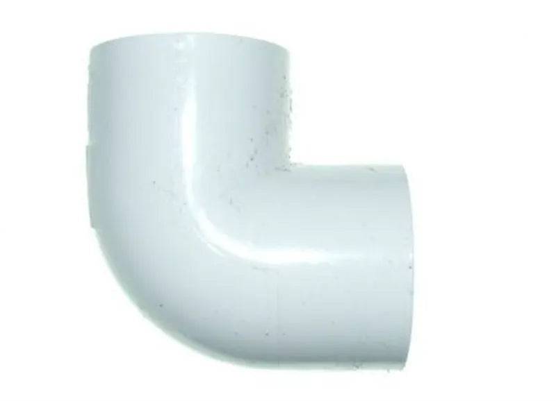 White 90 degree elbow for 2 inch bore PVC-U pipe