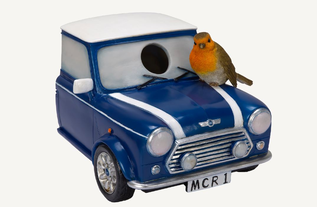 Classic Mini Cooper Birdhouse Size D by Vivid Arts