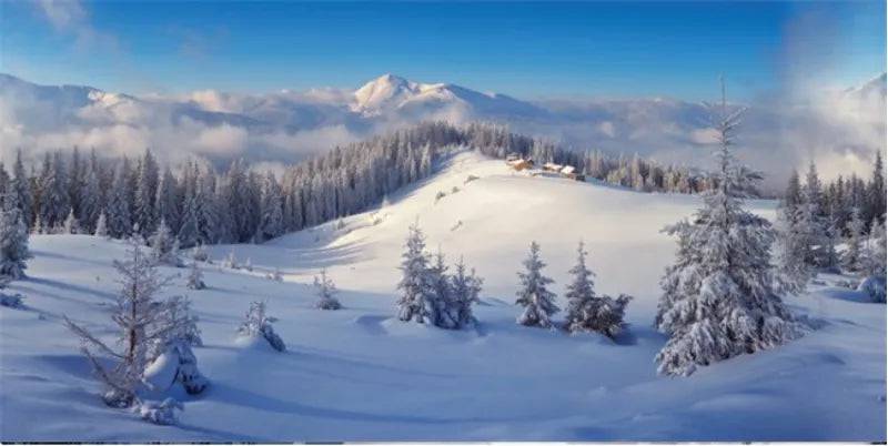 Background Cloth Winter Forest XL 300x150CM by My Village My Village