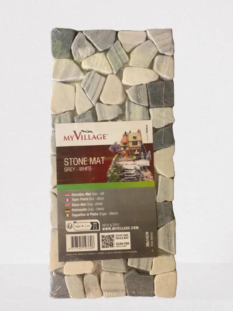 My Village Stone Mat Grey-White 30 x 14cm My Village