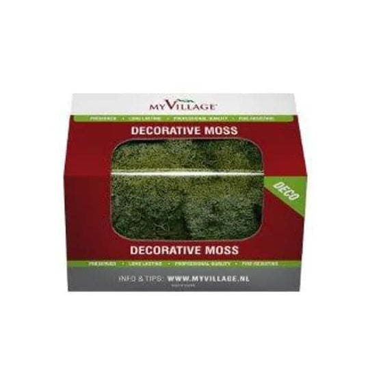My Village Dark Green Reindeer Moss – 50g Pack Natural Textured Foliage Accent (SKU MYD31) My Village