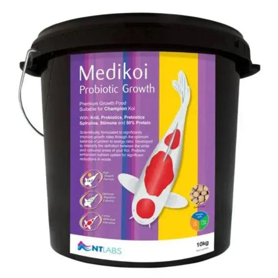 NT Labs MediKoi Probiotic Growth 6mm 10kg Pond Fish Pellet Nt Labs