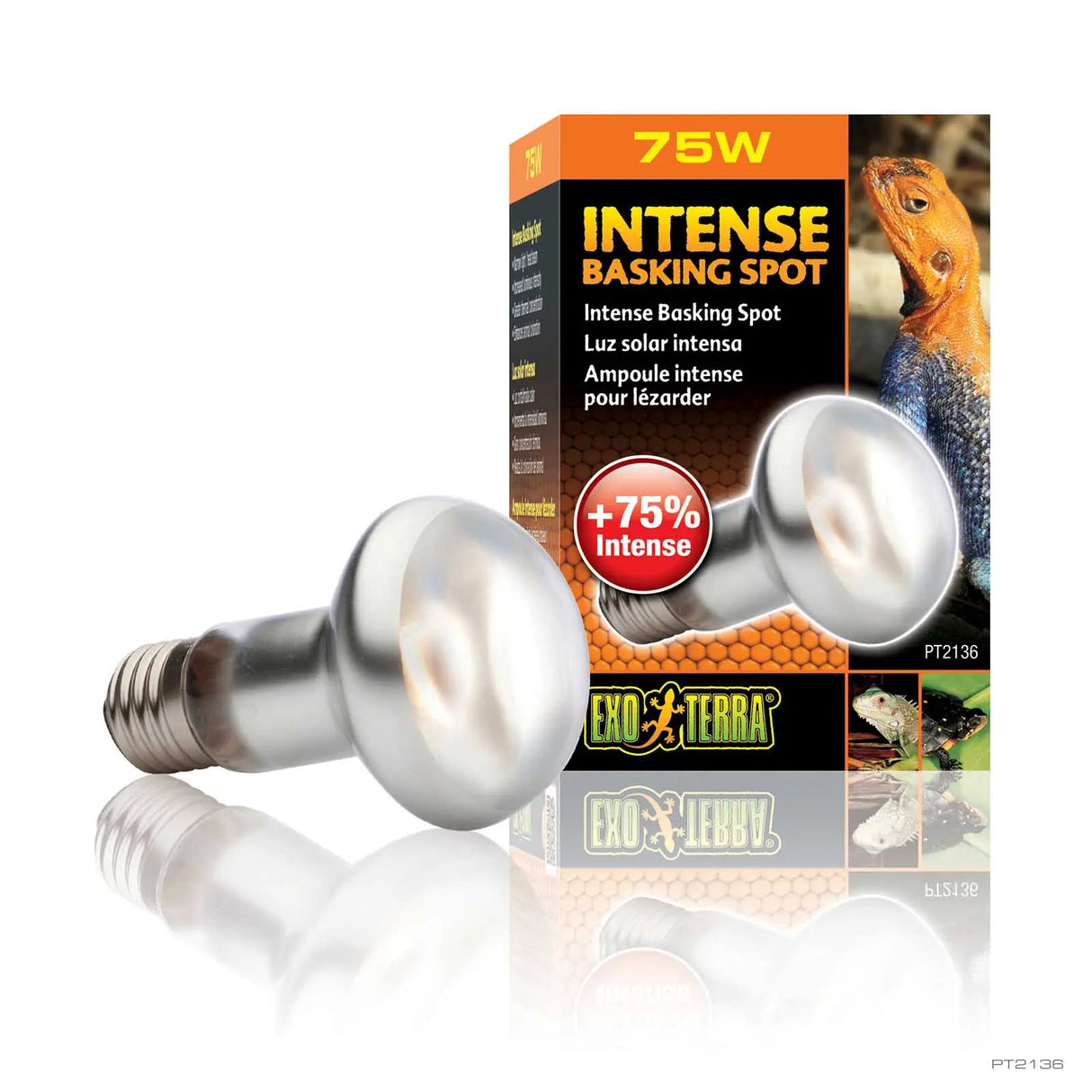 Exo Terra Intense Basking Spot 75W – Reptile Heat & UVA Lamp Exo Terra