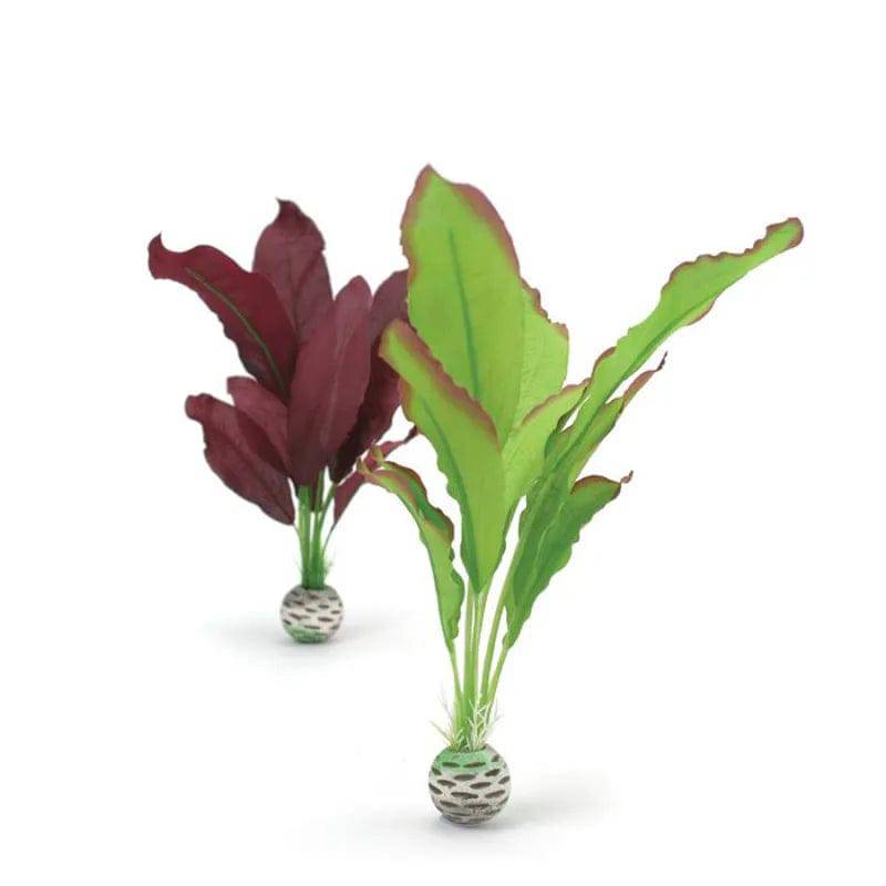 biOrb Medium Purple / Green Silk Plant Set of 2 Aquarium Decoration