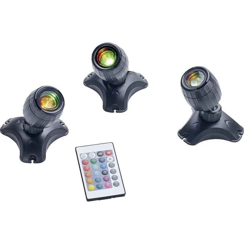 Pontec Pondostar LED RGWB Set of 3 Pond Lighting Oase (Uk) Ltd