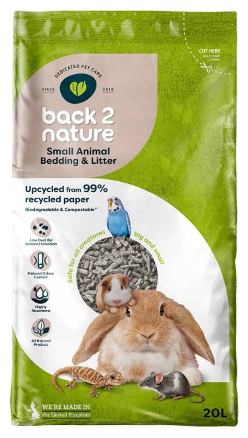 Back 2 Nature Small Animal Bedding and Litter 20L