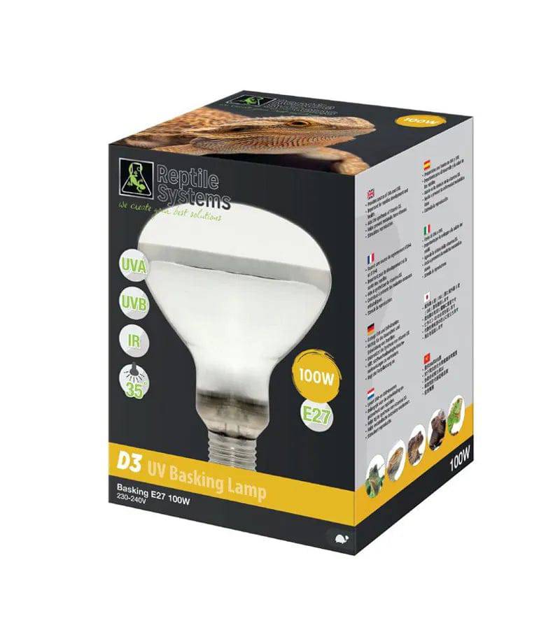 Reptile Systems Mercury Vapour D3 UV Basking Lamp 100w Peregrine Livefoods Ltd